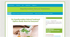 Desktop Screenshot of hypothyroidismnaturaltreatments.com